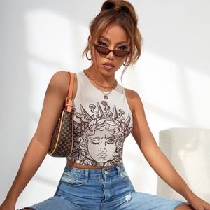 Medusa Figure Graphic Tank Top